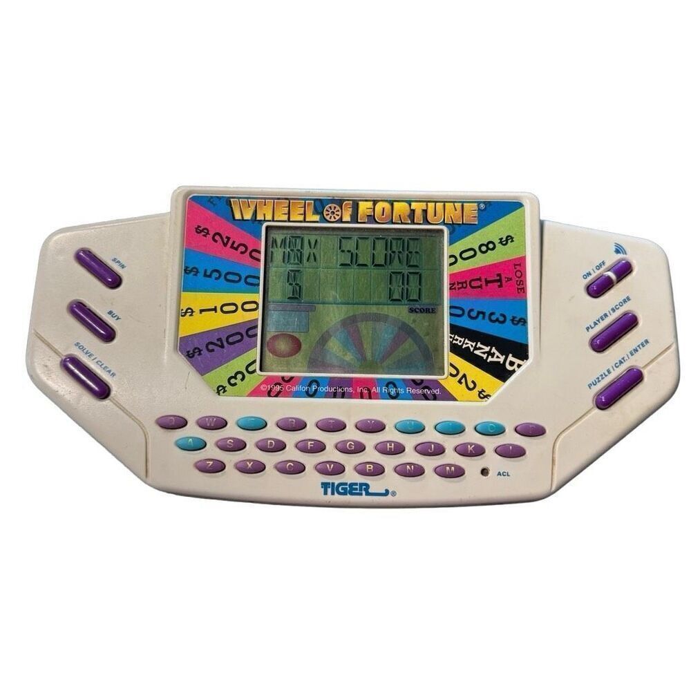 Wheel Of Fortune Handheld Game Vintage 1995 Tiger Electronics WORKS!